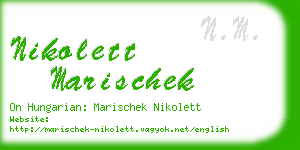 nikolett marischek business card